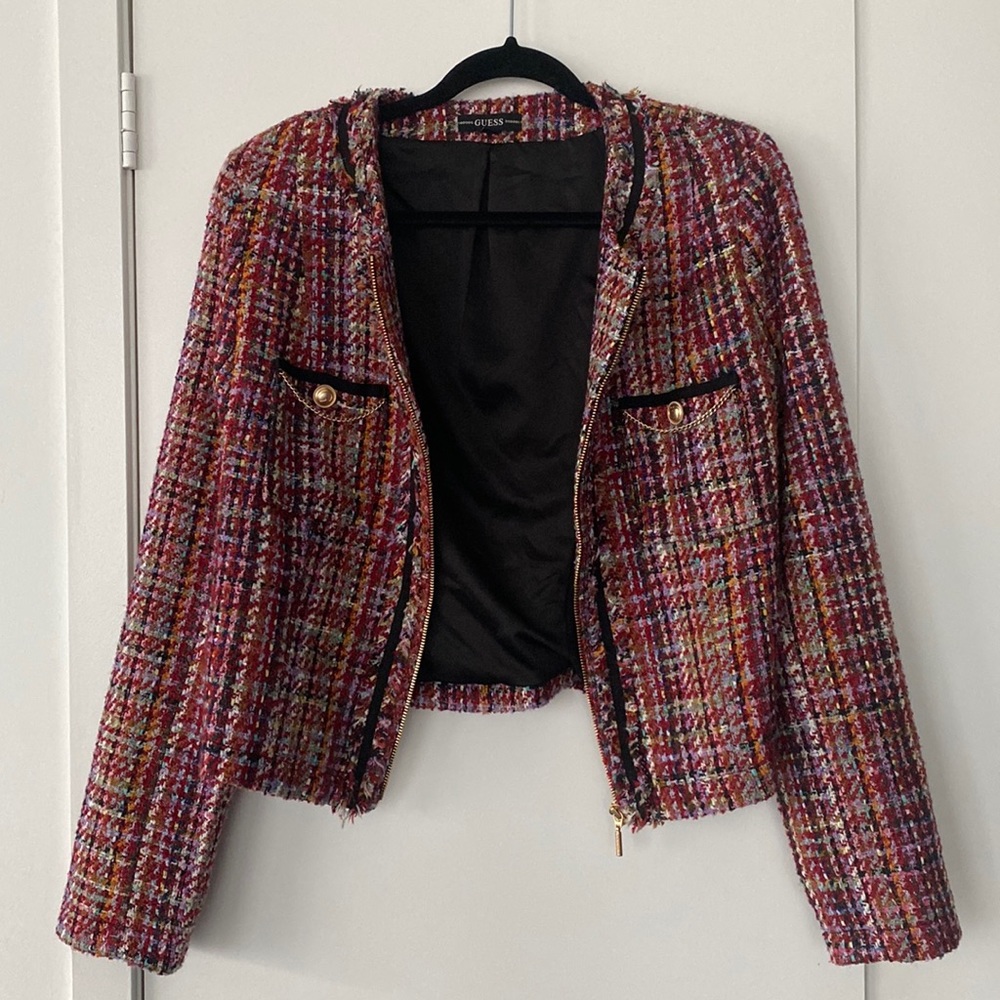 NWOT Guess Tweed Blazer Jacket